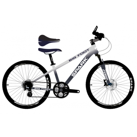 Велосипед SPARK BIG FOOT (колеса - 26'', алюмінієва рама - 18'') білий з сірим