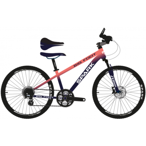 Велосипед SPARK BIG FOOT (колеса - 26'', алюмінієва рама - 18'')  помаранчево сірий