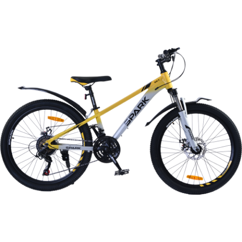 Велосипед SPARK SKY (колеса - 24", алюмінієва рама - 11") жовтий із сірим