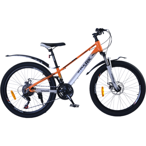 Велосипед SPARK AERO (колеса - 24", алюмінієва рама - 11") помаранчевий із сірим Велосипед SPARK AERO (колеса - 24", алюмінієва рама - 11") помаранчевий із сірим