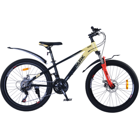 Велосипед SPARK NEO (колеса - 24", алюмінієва рама - 12") бежевий із темно-синім Велосипед SPARK NEO (колеса - 24", алюмінієва рама - 12") бежевий із темно-синім