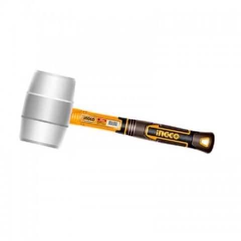 Киянка гумова 450 г біла фібергласове руківʼя INGCO Киянка гумова 450 г біла фібергласове руківʼя INGCO