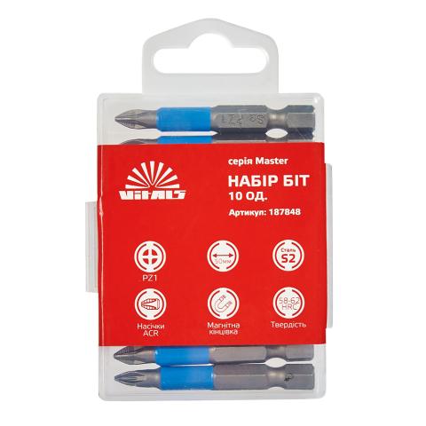 Біти S2 PZ1х50 мм, 10 од. Vitals Master Біти S2 PZ1х50 мм, 10 од. Vitals Master