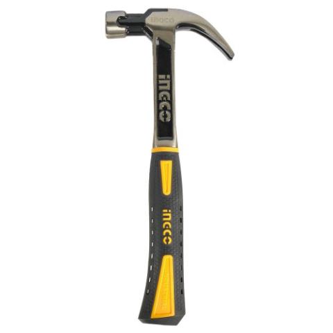 Молоток-цвяходер із фібергласовим руків’ям 450 г INGCO Молоток-цвяходер із фібергласовим руків’ям 450 г INGCO