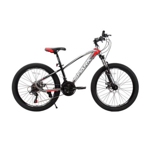 Велосипед SPARK SHARP JR. (колеса - 24", сталева рама - 12") сірий із чорним Велосипед SPARK SHARP JR. (колеса - 24", сталева рама - 12") сірий із чорним
