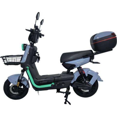 Велосипед з електромотором SPARK BOOST 14" 72V/1200W/25Ah сірий з бірюзовим Велосипед з електромотором SPARK BOOST 14" 72V/1200W/25Ah сірий з бірюзовим
