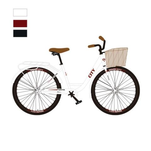 Велосипед SPARK CITY MOVA (колеса - 28", стальна рама - 18") білий з червоним
