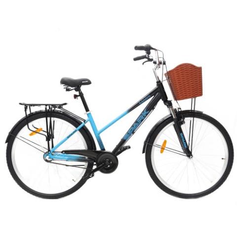 Велосипед SPARK PLANET-3 MARS (алюмінієва рама - 17", колеса 28") чорний з блакитний