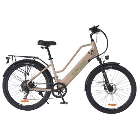 Велосипед з електромотором SPARK E-CITY EASY GO 17" 48V/500W/12,5Ah бежевий Велосипед з електромотором SPARK E-CITY EASY GO 17" 48V/500W/12,5Ah бежевий