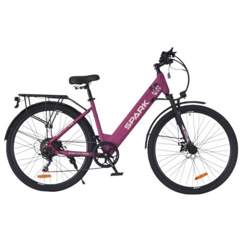 Велосипед з електромотором SPARK E-CITY EASY WAY 18" 48V/500W/12,5Ah фіолетовий матовий Велосипед з електромотором SPARK E-CITY EASY WAY 18" 48V/500W/12,5Ah фіолетовий матовий