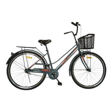 Велосипед SPARK CITY MIRA (колеса - 28", сталева рама - 18") з кошиком графітовий Велосипед SPARK CITY MIRA (колеса - 28", сталева рама - 18") з кошиком графітовий