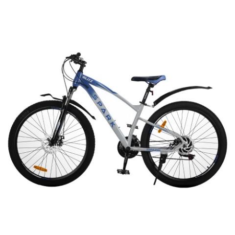 Велосипед SPARK BLITZ (колеса - 27,5", сталева рама - 15") синій з сірим Велосипед SPARK BLITZ (колеса - 27,5", сталева рама - 15") синій з сірим
