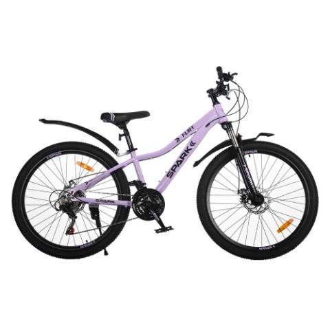 Велосипед SPARK FURY (колеса - 26", сталева рама - 13") бузковий Велосипед SPARK FURY (колеса - 26", сталева рама - 13") бузковий
