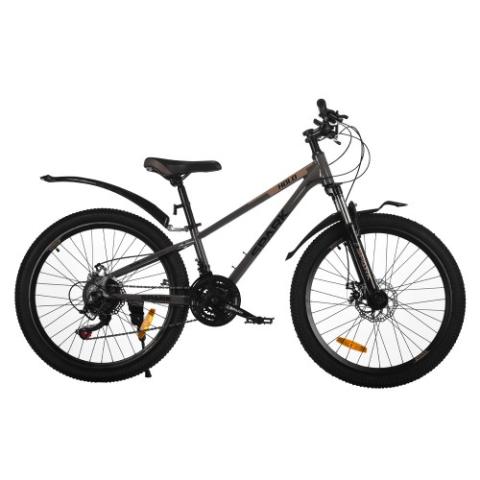 Велосипед SPARK HOLD (колеса - 24", сталева рама - 11") темно-графітовий Велосипед SPARK HOLD (колеса - 24", сталева рама - 11") темно-графітовий