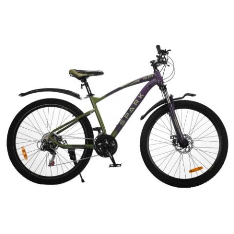 Велосипед SPARK BLITZ (колеса - 27,5", сталева рама - 17") фіолетовий з темно-оливковим Велосипед SPARK BLITZ (колеса - 27,5", сталева рама - 17") фіолетовий з темно-оливковим