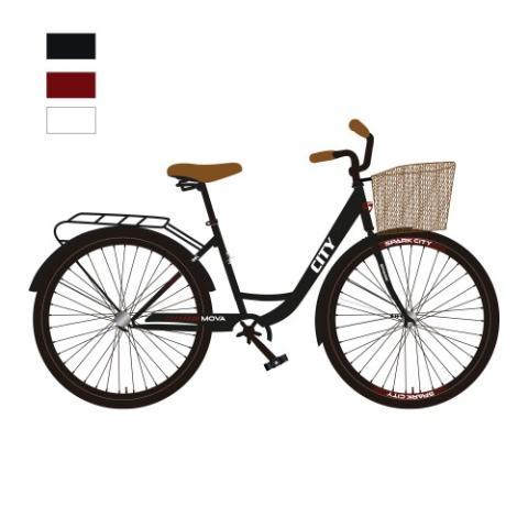 Велосипед SPARK CITY MOVA (колеса - 28", стальна рама - 18") чорний з білим