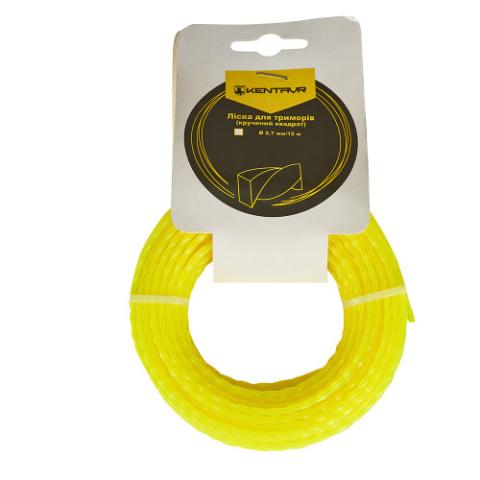 Ліска для тримерів Кентавр (кручений квадрат) 2,7 мм × 15 м Ліска для тримерів Кентавр (кручений квадрат) 2,7 мм × 15 м