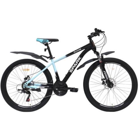 Велосипед SPARK PLAYER (колеса - 26", сталева рама - 15") чорний з блакитним
