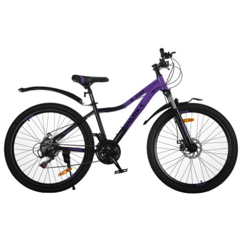 Велосипед SPARK FURY (колеса - 26", сталева рама - 15") фіолетовий з чорним Велосипед SPARK FURY (колеса - 26", сталева рама - 15") фіолетовий з чорним