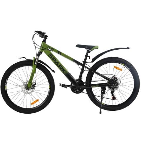 Велосипед SPARK FLIP (колеса – 26", сталева рама – 13") чорний із зеленим Велосипед SPARK FLIP (колеса – 26", сталева рама – 13") чорний із зеленим