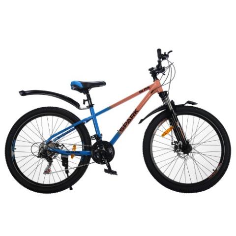 Велосипед SPARK BLINK (колеса - 26", сталева рама - 15") коричневий з синім Велосипед SPARK BLINK (колеса - 26", сталева рама - 15") коричневий з синім