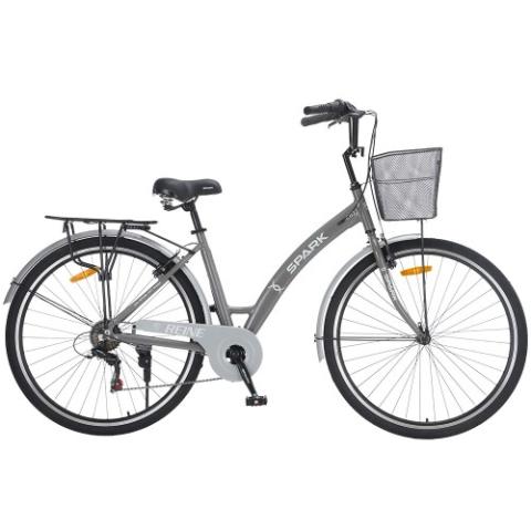 Велосипед SPARK CITY REINE (колеса - 28", алюмінієва рама - 18") сірий Велосипед SPARK CITY REINE (колеса - 28", алюмінієва рама - 18") сірий