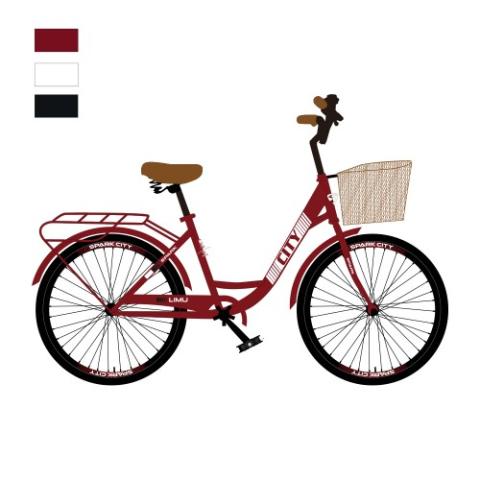 Велосипед SPARK CITY LIMU (колеса - 28", стальна рама - 18") вишневий