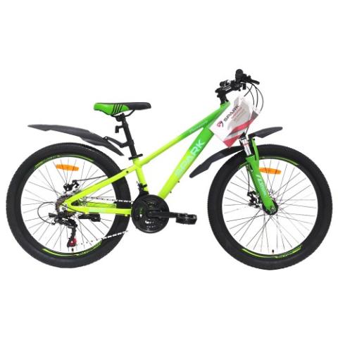 Велосипед SPARK PLEASURE (колеса - 24", алюмінієва рама - 11") Салатовий із зеленим