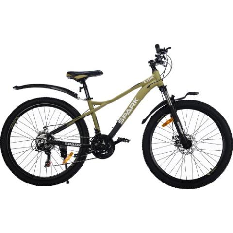 Велосипед SPARK AXION (колеса - 26", алюмінієва рама - 15") оливковий з чорним Велосипед SPARK AXION (колеса - 26", алюмінієва рама - 15") оливковий з чорним