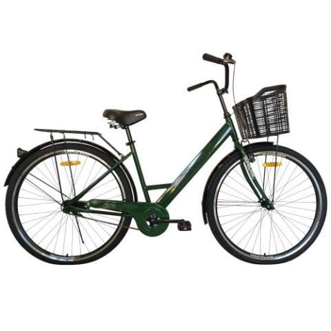 Велосипед SPARK CITY LIRA (колеса - 28", сталева рама - 18") із кошиком зелений Велосипед SPARK CITY LIRA (колеса - 28", сталева рама - 18") із кошиком зелений