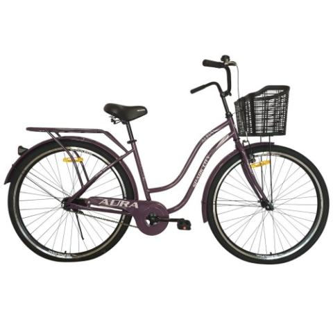 Велосипед SPARK CITY AURA (колеса - 28", сталева рама - 18") з кошиком сливовий Велосипед SPARK CITY AURA (колеса - 28", сталева рама - 18") з кошиком сливовий