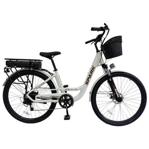 Велосипед з електромотором SPARK E-CITY COMFORT 18" 48V/500W/12,8Ah світло-сірий Велосипед з електромотором SPARK E-CITY COMFORT 18" 48V/500W/12,8Ah світло-сірий