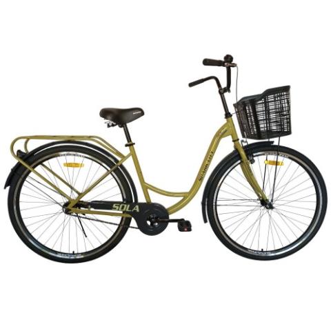 Велосипед SPARK CITY SOLA (колеса - 28", сталева рама - 18") з кошиком капучино Велосипед SPARK CITY SOLA (колеса - 28", сталева рама - 18") з кошиком капучино