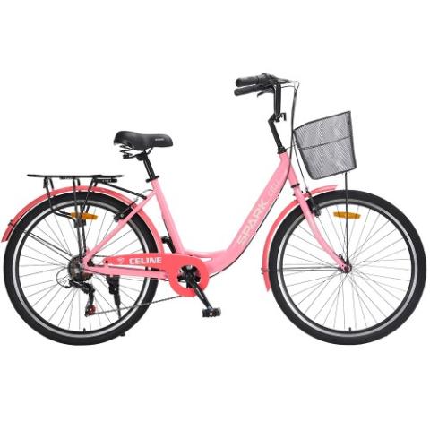 Велосипед SPARK CITY CELINE (колеса - 26", алюмінієва рама - 17") рожевий Велосипед SPARK CITY CELINE (колеса - 26", алюмінієва рама - 17") рожевий