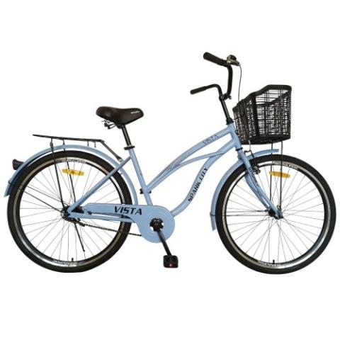 Велосипед SPARK CITY VISTA (колеса - 26", сталева рама - 17") із кошиком блакитний Велосипед SPARK CITY VISTA (колеса - 26", сталева рама - 17") із кошиком блакитний