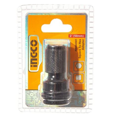 Перехідник із квадратним хвостовиком на шестигранник з 1/2" на 1/4" INGCO Перехідник із квадратним хвостовиком на шестигранник з 1/2" на 1/4" INGCO