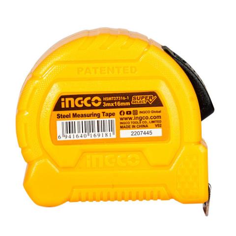 Рулетка, 3 м × 16 мм автостоп INGCO Super Select Рулетка, 3 м × 16 мм автостоп INGCO Super Select