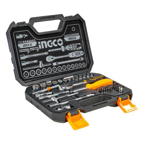 Набір головок торцевих з тріскачкою 1/4 "45 предметів INGCO INDUSTRIAL Набір головок торцевих з тріскачкою 1/4 "45 предметів INGCO INDUSTRIAL