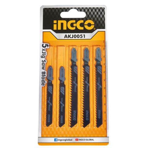 Набір пиляльних полотен для лобзика 5 шт. INGCO Набір пиляльних полотен для лобзика 5 шт. INGCO