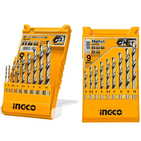 Набір свердел по металу 9 шт. 2–10 мм, INGCO Набір свердел по металу 9 шт. 2–10 мм, INGCO