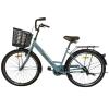 Велосипед SPARK CITY LIRA (колеса - 26", сталева рама - 17") з кошиком сіро-блакитний