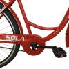 Велосипед SPARK CITY SOLA (колеса - 28", сталева рама - 18") з кошиком темно-вишневий