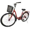 Велосипед SPARK CITY SOLA (колеса - 28", сталева рама - 18") із кошиком яскраво-червоний